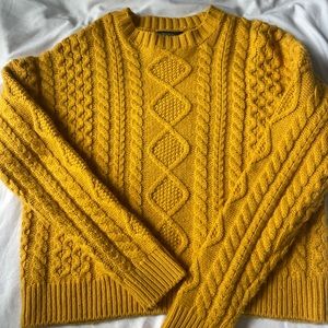 Forever 21 Mustard Yellow Chunky Sweater